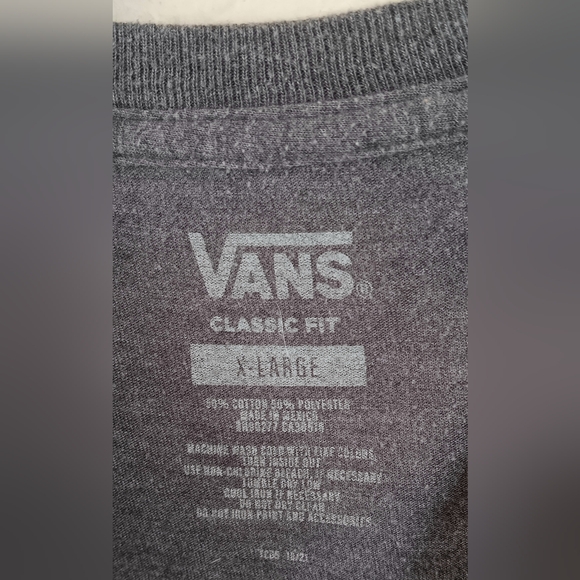 RARE Vans Holiday Tee T-Shirt XL Gray Christmas Skater Skateboard - Picture 7 of 8